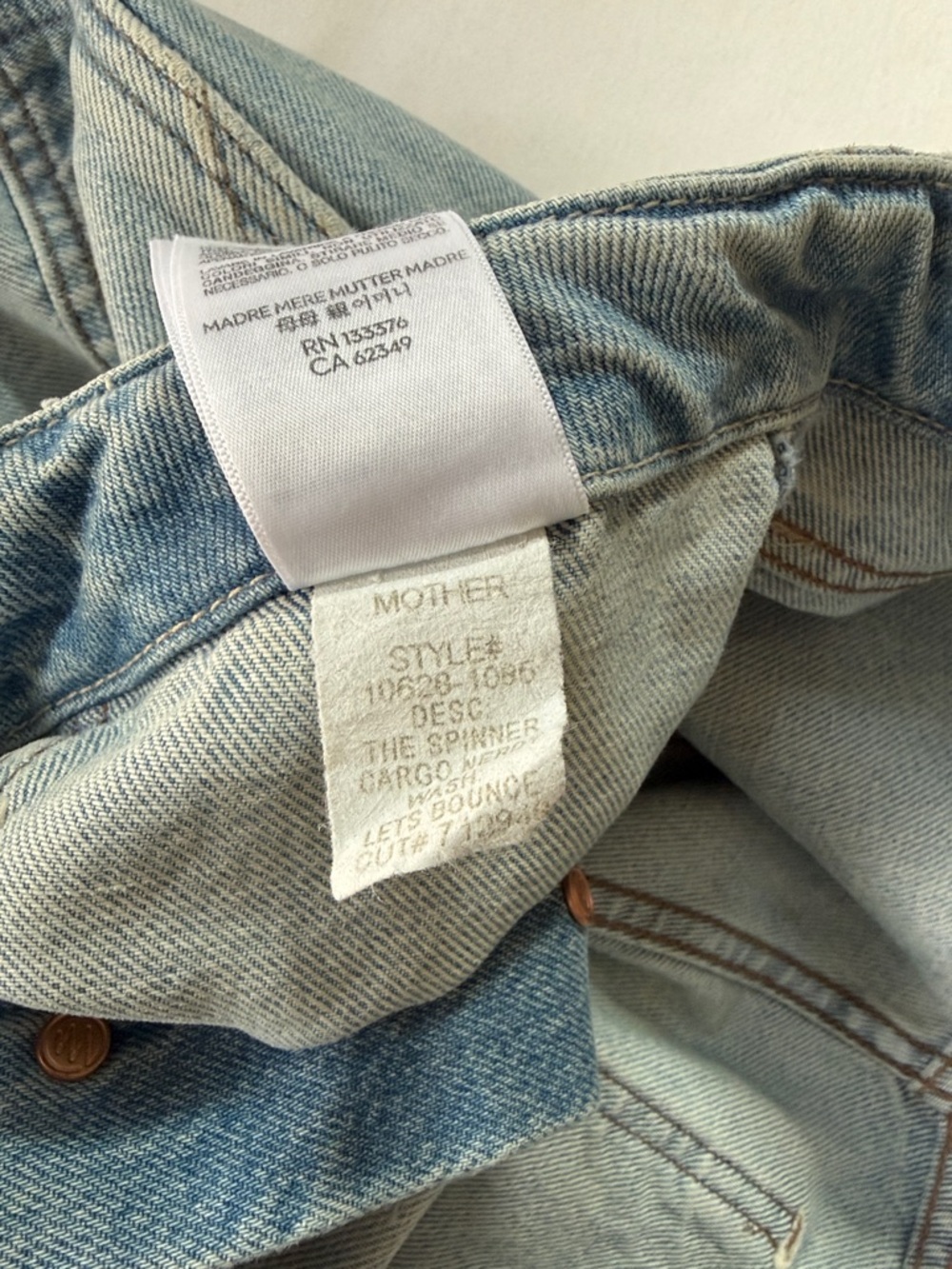 MOTHER Light Blue Wide-Leg Cargo Jeans - Picture 7 of 7
